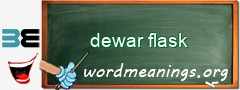 WordMeaning blackboard for dewar flask